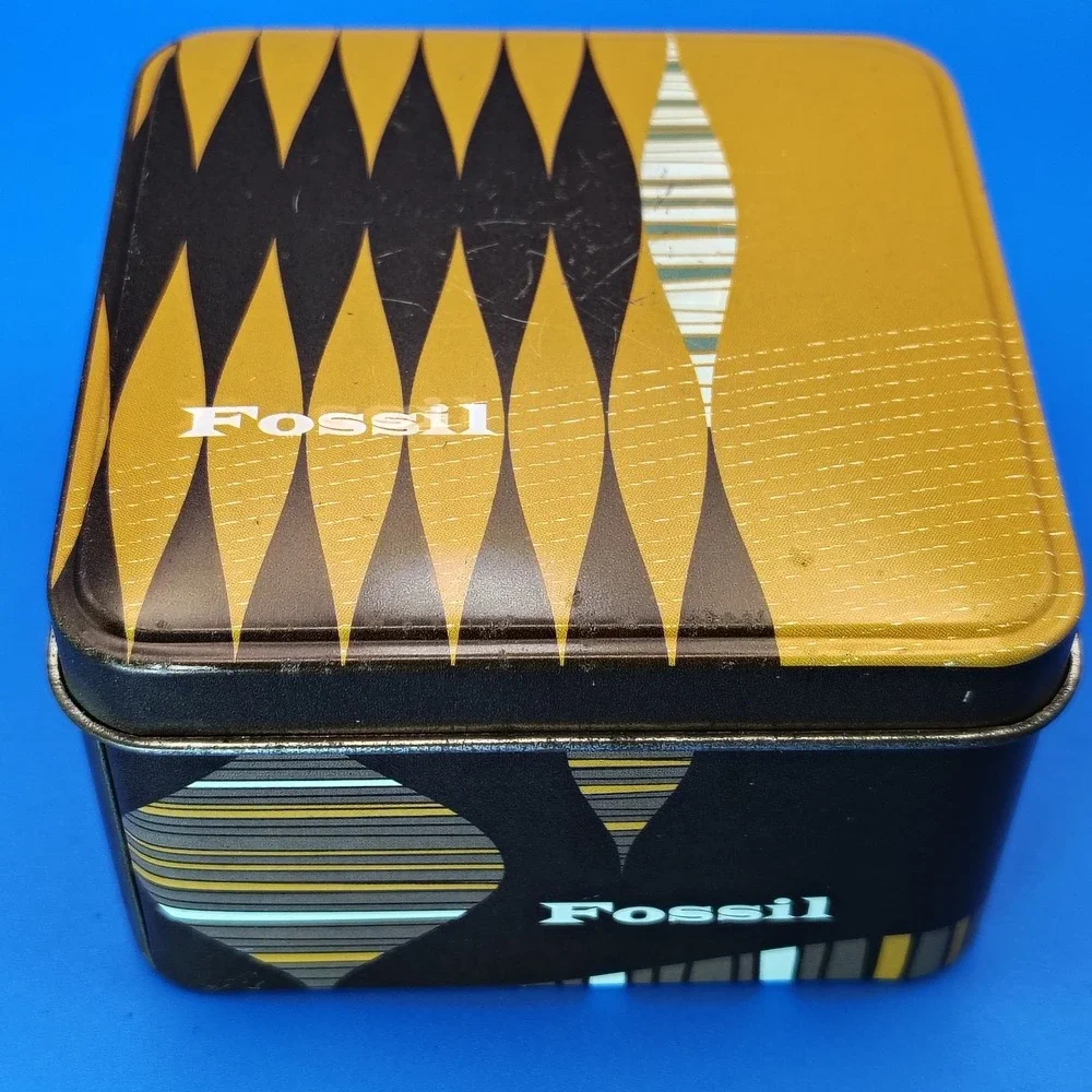 New! Vintage 2001 Fossil PR-5340 Two Tone Date 40mm Mens Quartz Watch Full Set‎